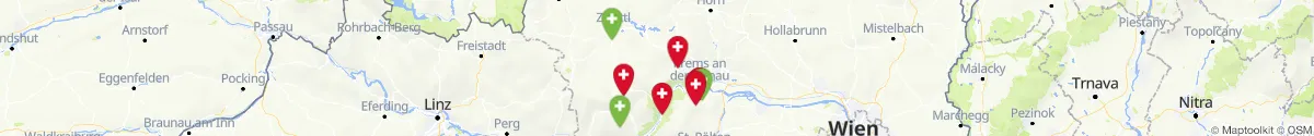 Kartenansicht für Apotheken-Notdienste in der Nähe von Albrechtsberg an der Großen Krems (Krems (Land), Niederösterreich)